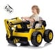 preview thumbnail 15 of 18, Ride On Excavator for Kids, 4WD Electric Excavator Toy Yellow