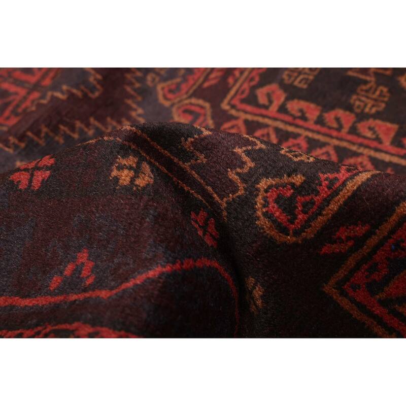 ECARPETGALLERY Hand-knotted Teimani Dark Brown Wool Rug - 3'4 x 5'8