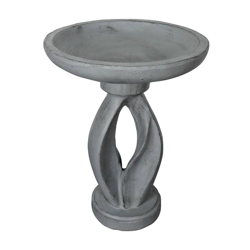 21.8 Inch Height Outdoor Bird Bath - Large Bird Bath for Garden Patio