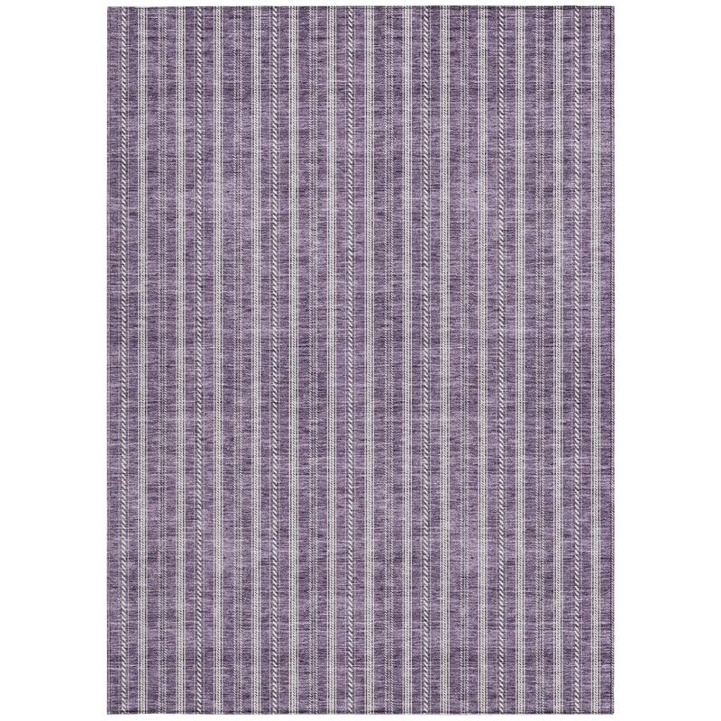 HomeRoots Striped Transitional Rectangle Outdoor Rug