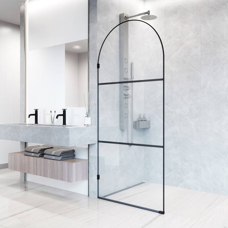Vigo VG6094PCL3478 Arden 78" High x 34" Wide Hinged Framed Shower Door
