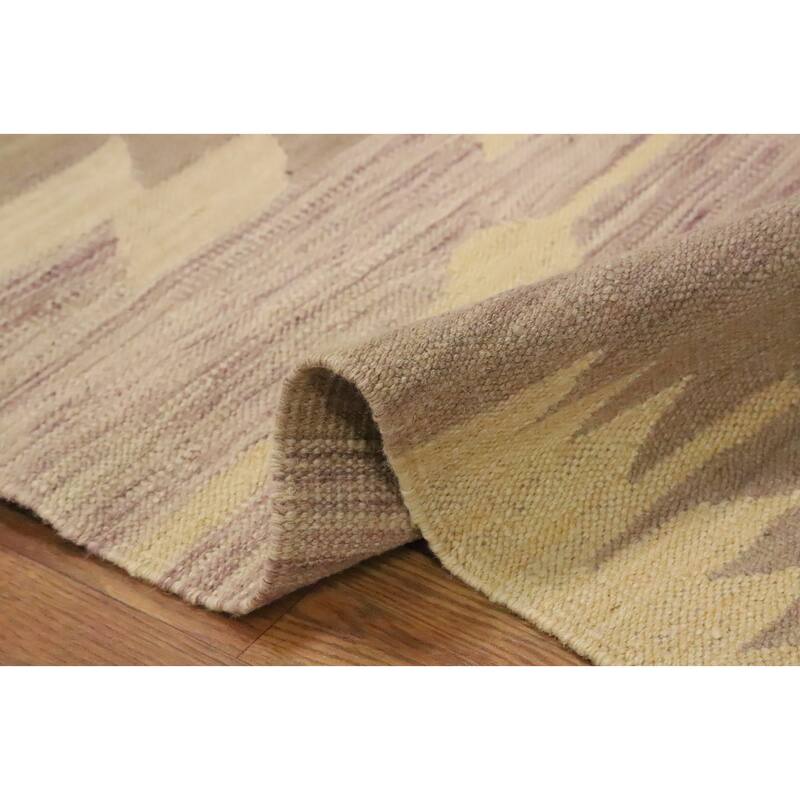 Hand Woven Oriental 100% Wool Carpet Southwestern Tribal Multi-Colored Kilim Area Rug - 9' 9'' X 6' 7''