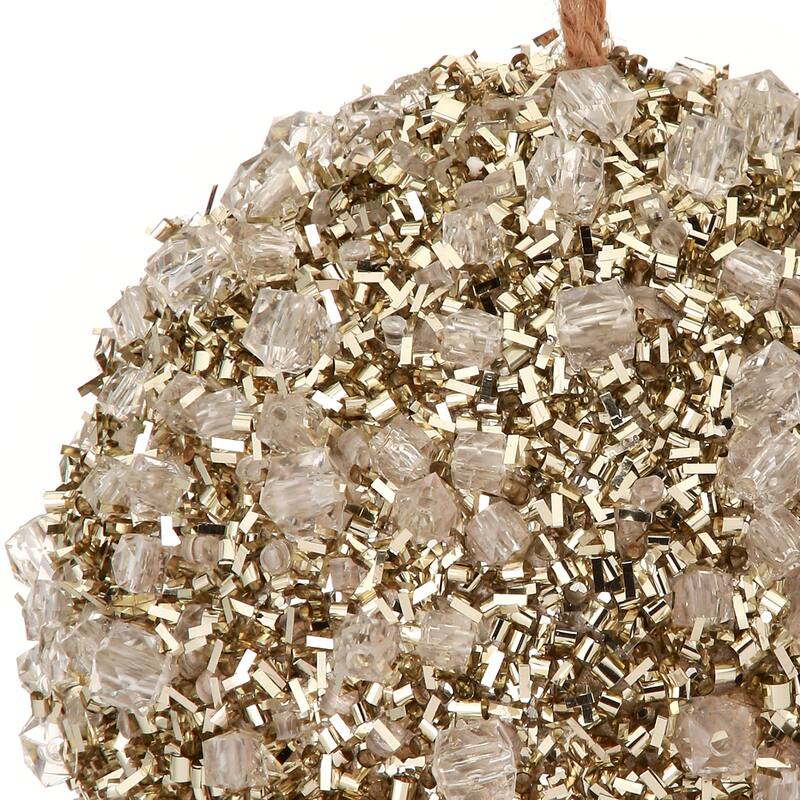 4" Diamond Ice Ball Ornaments Set of 6