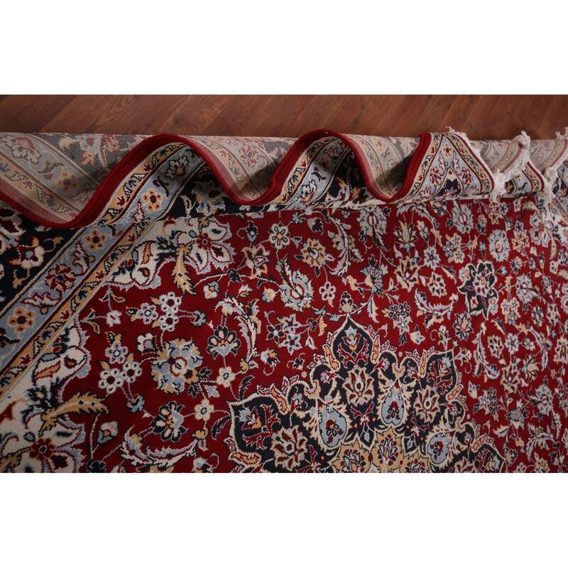 Kashan Turkish Area Rug Machine Made Traditional Carpet - 9'8" x 12'6"