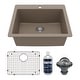 preview thumbnail 7 of 59, Karran Top Mount 25 in. Single Bowl Quartz Kitchen Sink Kit