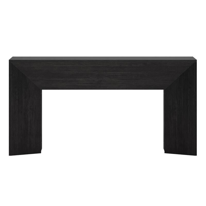 63" Black Modern Farmhouse Console Table, Extra Long Sofa Table Behind Couch for Entryway or Living Room