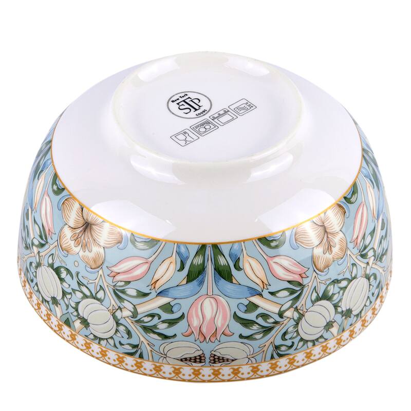 STP Goods Morris Garden Bone China Dinnerware Set of 24 for 6