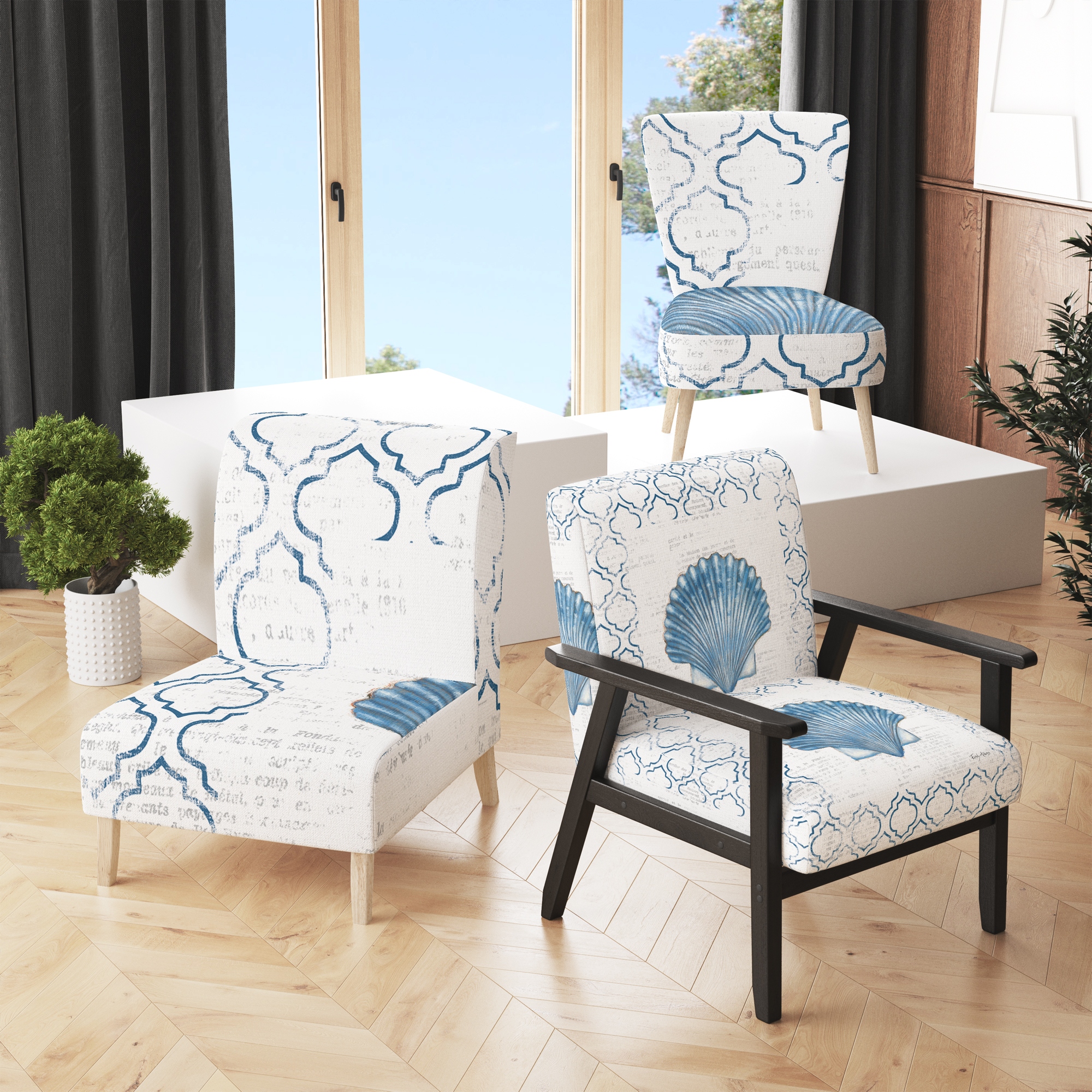 Coastal blue accent chair new arrivals