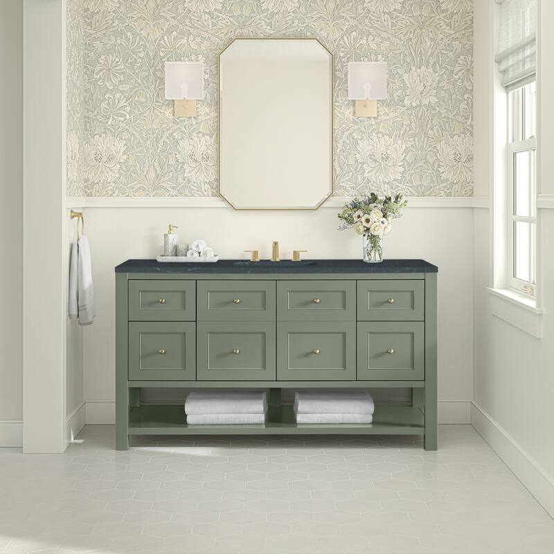 Breckenridge 60" Single Vanity, Smokey Celadon - 60S
