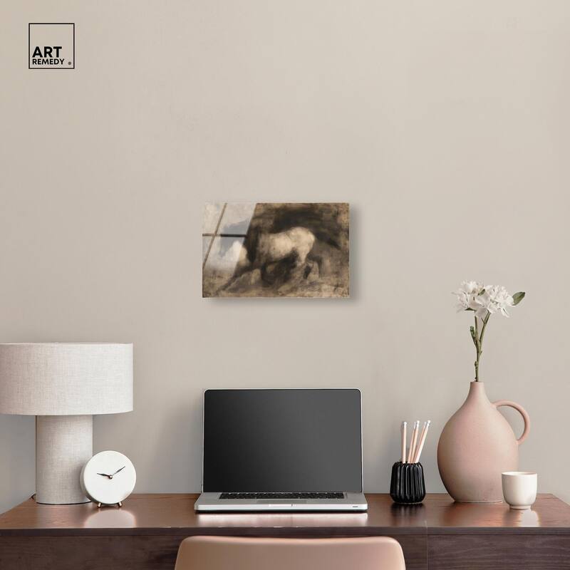 Dark Horse Acrylic by Art Remedy, Ready to Hang