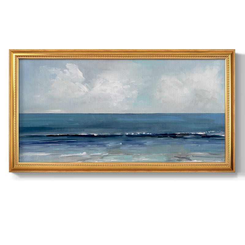 Blue Seas Premium Framed Canvas- Ready to Hang