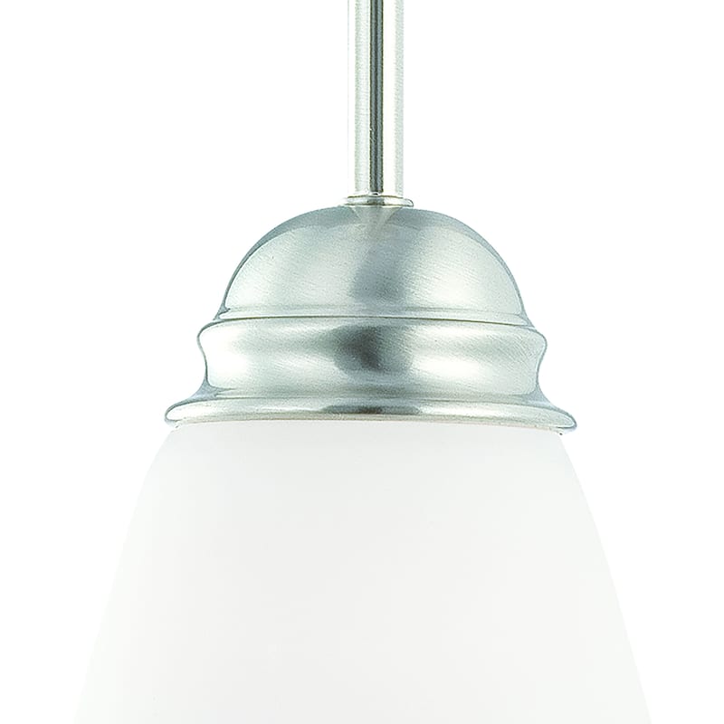 Bella 7.25-inch Wide 1-Light Mini Pendant in Brushed Nickel - 7.25in W x 7.25in D x 14.5in H