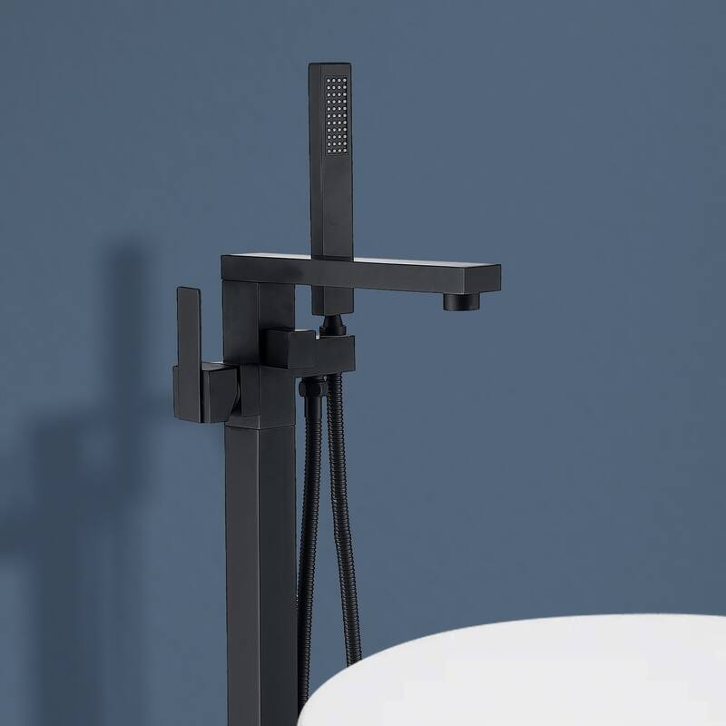 Topcraft Floor Mounted Bathtub Filler with Handheld Showerhead