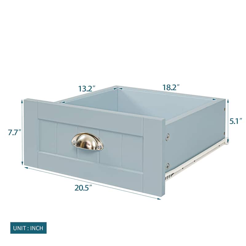 Drawer Dresser Cabinet with Retro Shell-Shaped Handle