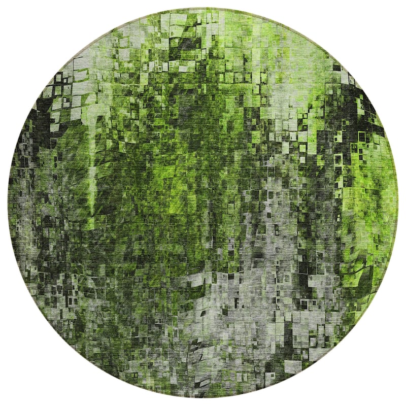HomeRoots Abstract Transitional Rectangle Outdoor Rug