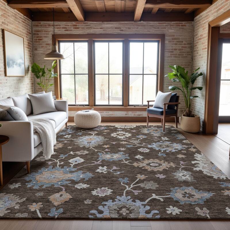 Premium Washable Super Soft Traditiional Spaces Mayfield Rug - Chocolate - 8' x 10'