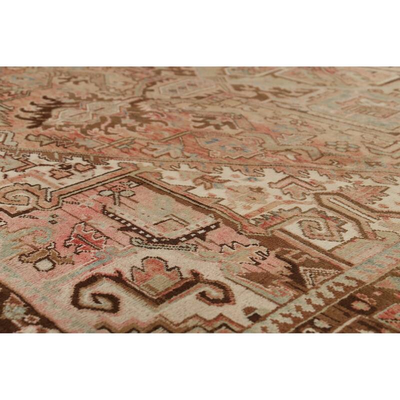 Tribal Heriz Persian Vintage Area Rug Hand-Knotted Wool Carpet - 8'0"x 11'4"