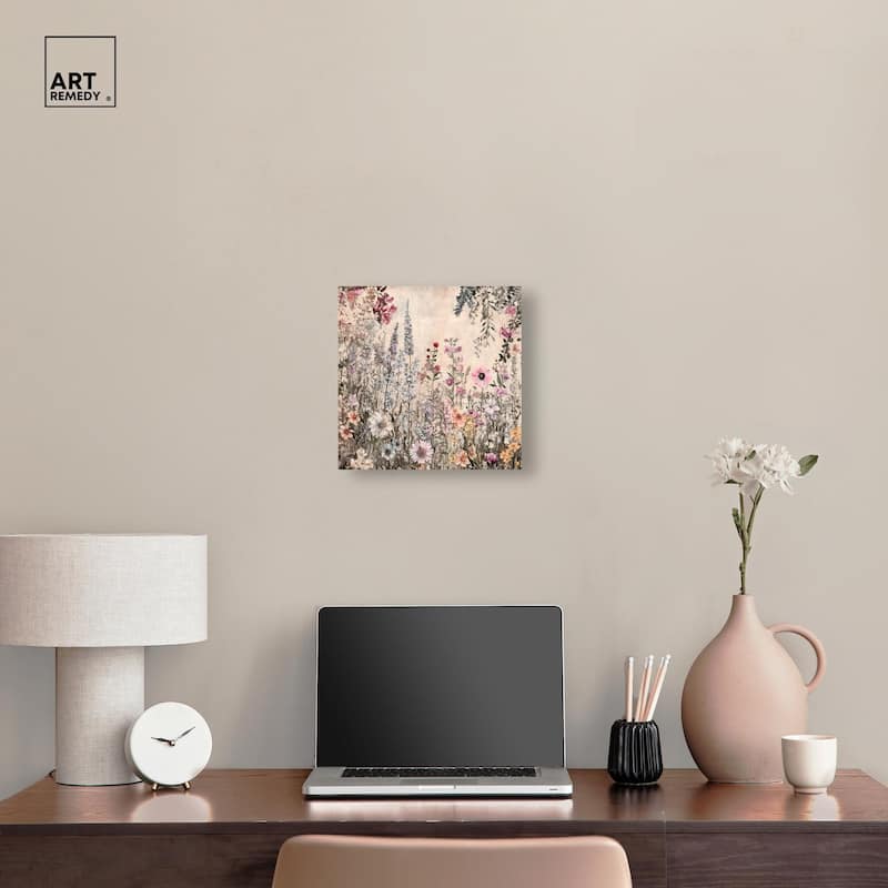 Chiffon Cosmos Canvas by Art Remedy, Gallery Wrapped