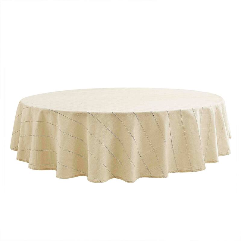 Izod Chadwick Linen Gold Lurex 70" Round Tablecloth