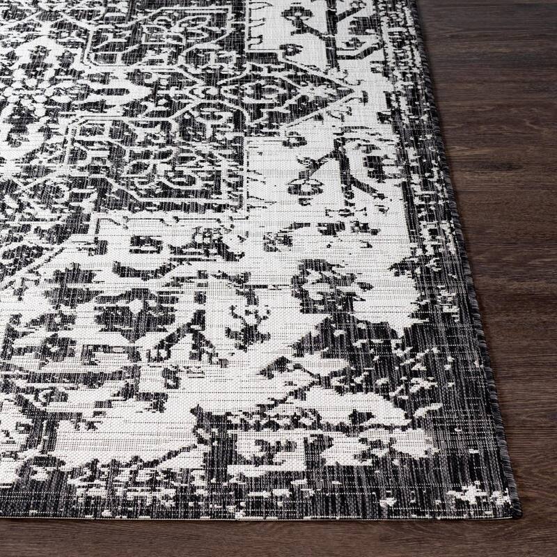Livabliss Eagean Updated Traditional Medallion Indoor / OutdoorArea Rug