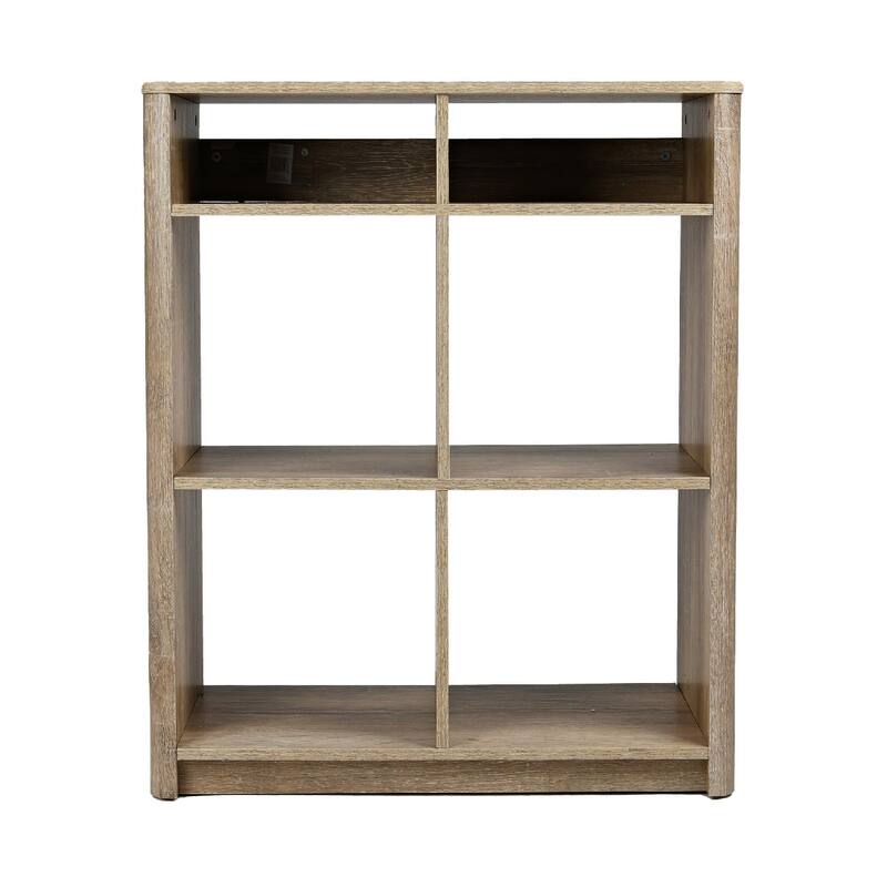 Console Table Shelf with 4 Square Cube Storage Compartments
