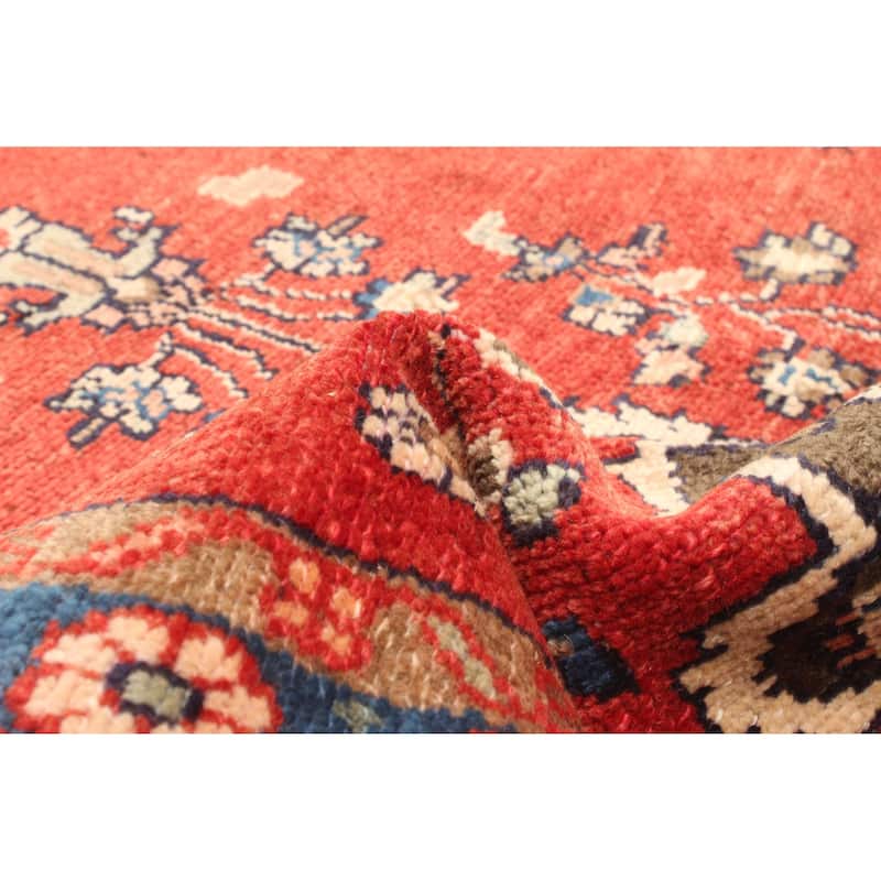 ECARPETGALLERY Hand-knotted Andelz Red Wool Rug - 3'1 x 6'8