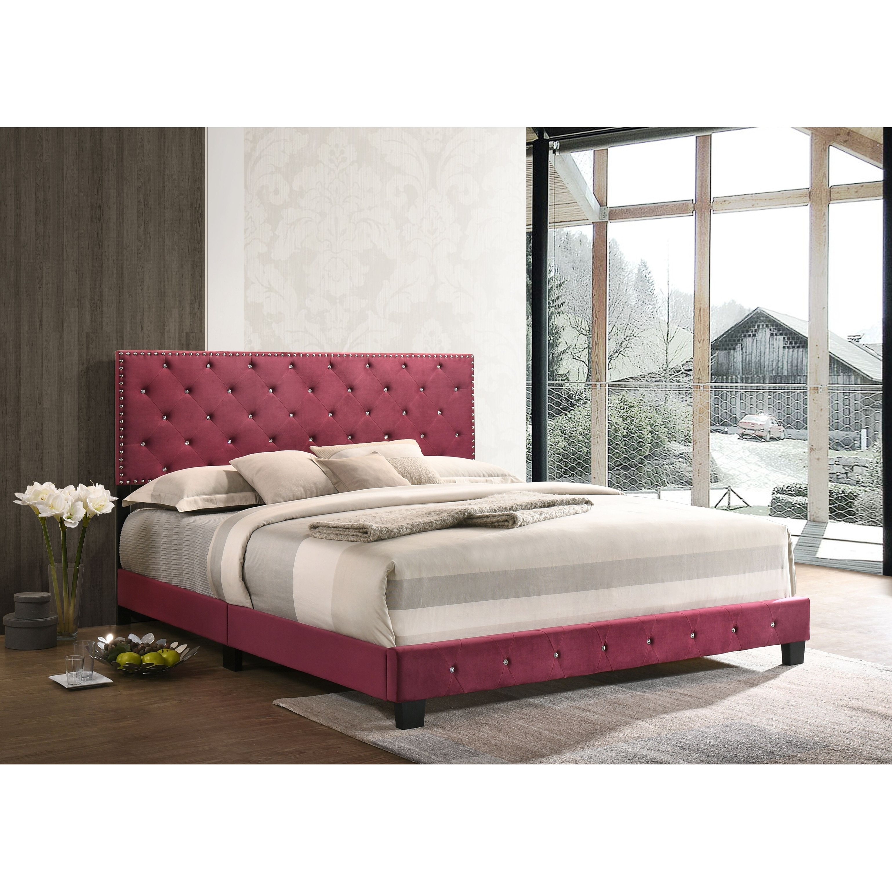 Velma tufted upholstered hot sale bed