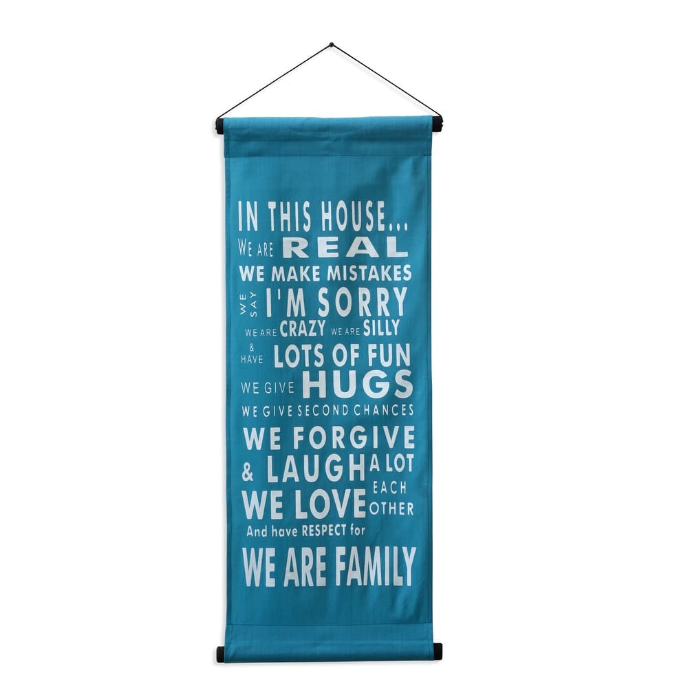 Inspirational Wall Decor Banner, Inspiring Quote Scroll, Motivational Message, Thought Saying Tapestry "In This House"
