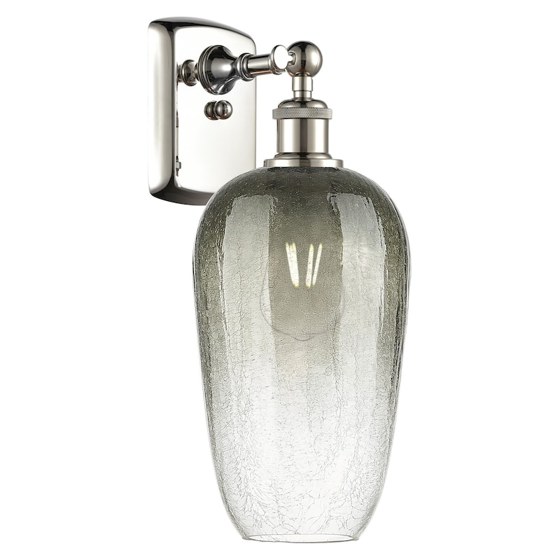 Innovations Lighting 516-1W-16-7 Brookhaven Flute Sconce Brookhaven - Polished Nickel / Slate
