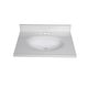 preview thumbnail 6 of 29, Fine Fixtures White Cultured Marble Top With Integrated Sink, 4" Backsplash and Overflow Included.