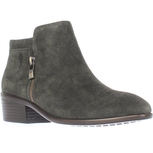 Aerosoles Mythology Double Zipper Ankle Boots, Dark Green Suede