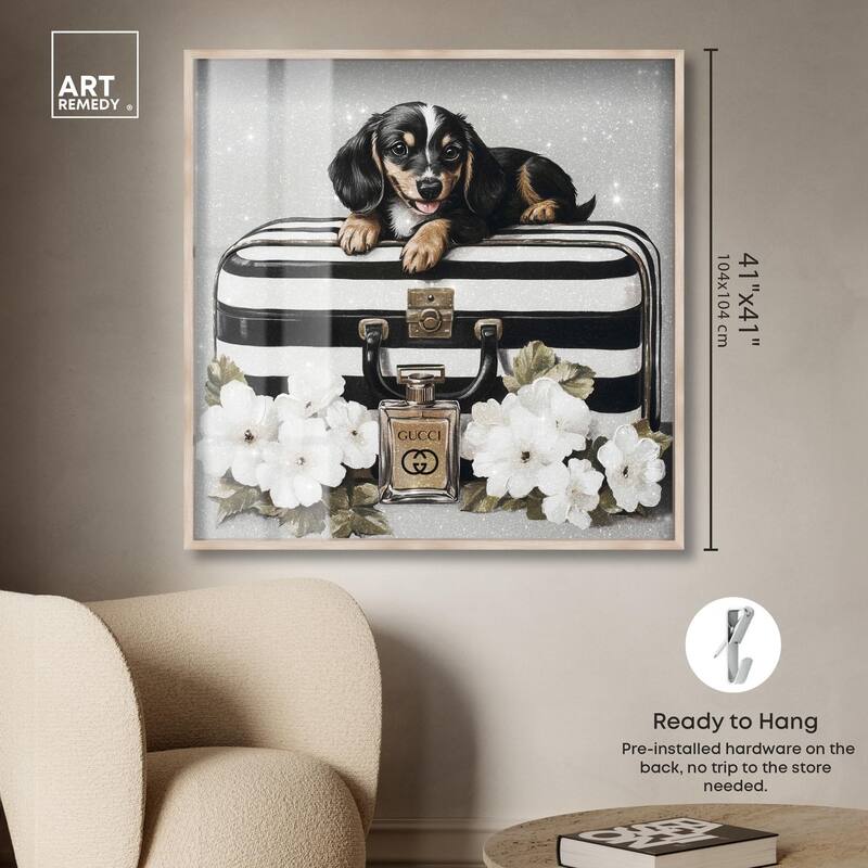 Doxxie Luggage Flowers Shadowbox by Art Remedy