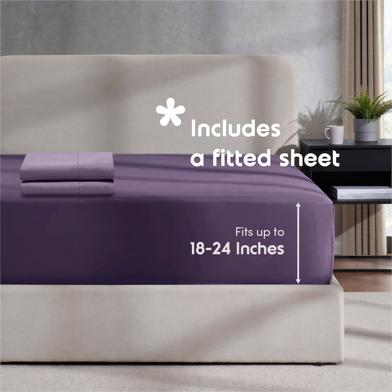 Emperyan Duvet Cover With Fitted Sheet Soft Double Brushed Bedding Set