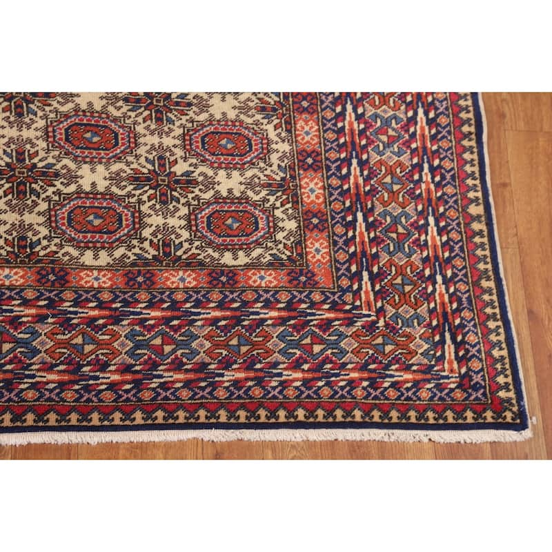 All-Over Anatolian Turkish Vintage Area Rug Handmade Wool Carpet - 6'8" X 9'9"