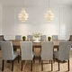 preview thumbnail 3 of 8, Rennnsan 3-Light Bohemian Coastal Capiz Shell Chandelier for Soft Glow Dining & Living Spaces - 3 Light