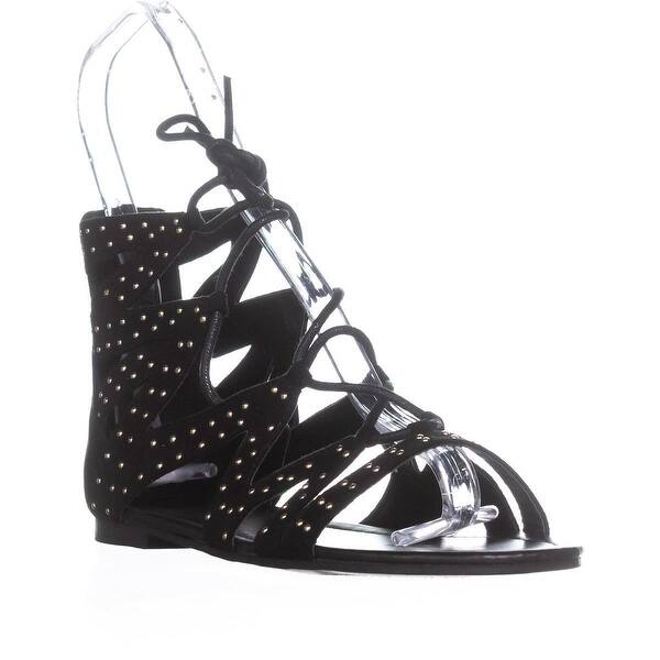 black studded gladiator sandals