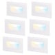preview thumbnail 1 of 9, 6-Pack 5CCT LED Step Lights, Dimmable Indoor Outdoor Stair Light White