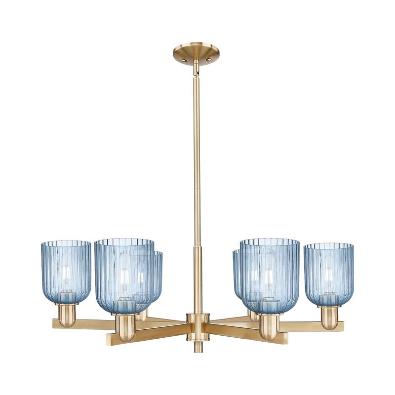 Innovations LightingDowntown Urban - Bridal Veil - 6 Light 35" Stem Hung Chandelier