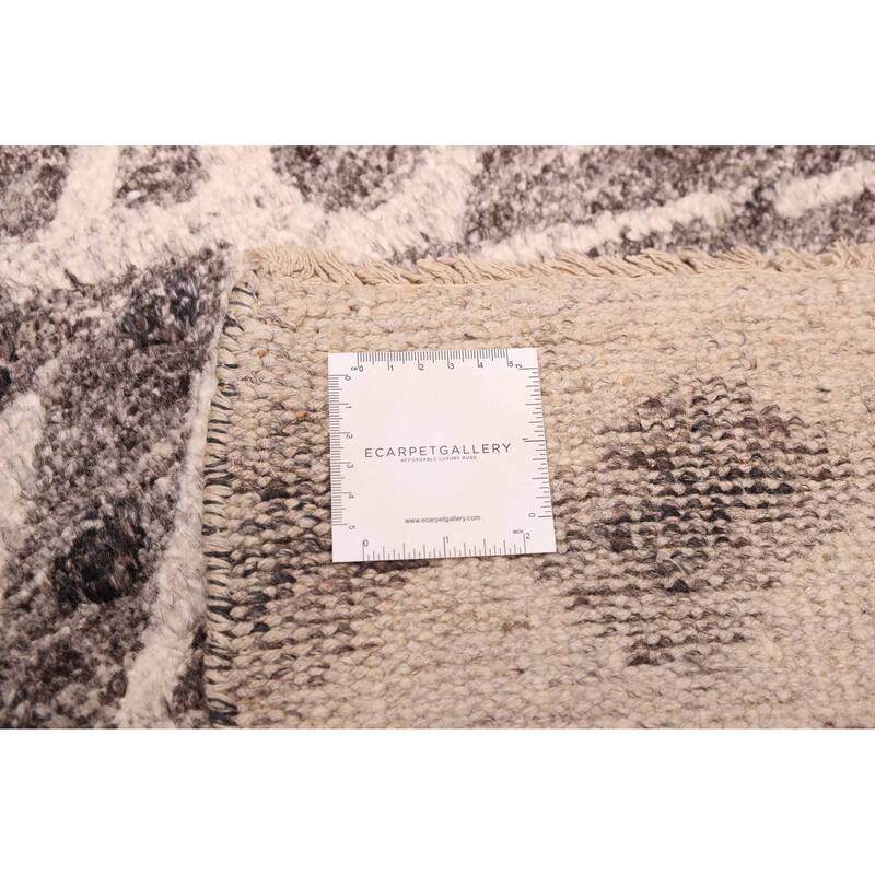 ECARPETGALLERY Hand-knotted Tangier Light Grey Wool Rug - 5'11 x 8'8