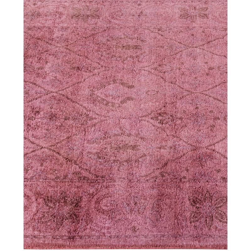 Overdyed One-of-a-Kind Hand-Knotted Area Rug - Pink - 2' 6" x 10' 3"