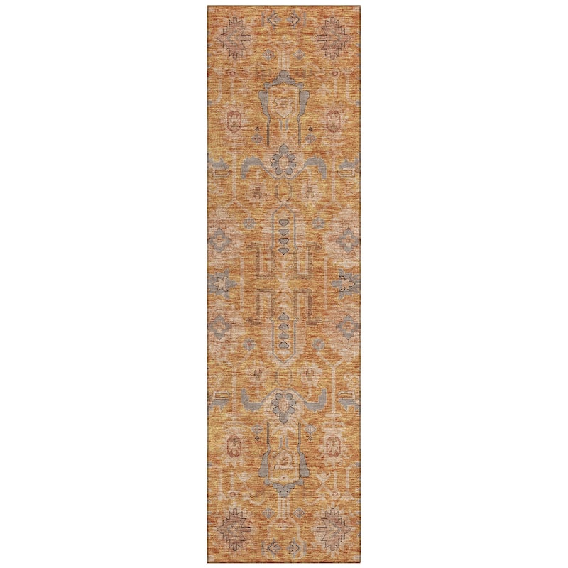 Machine Washable Indoor/ Outdoor Chantille Boho Traditional Rug