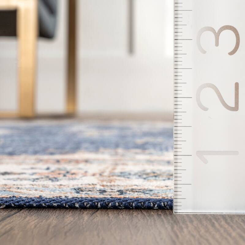 Nuloom Ren SpinClean Vintage Floral Machine Washable Area Rug