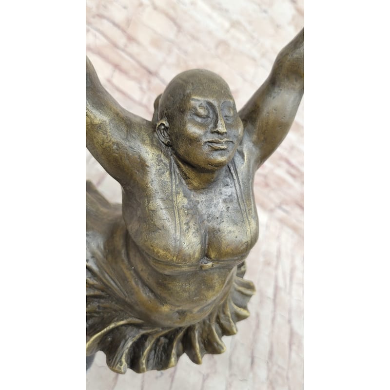 Full Figure Ballerina Ballet Dancer Arabesque Pirouette Bronze Sculpture Statue Original Art