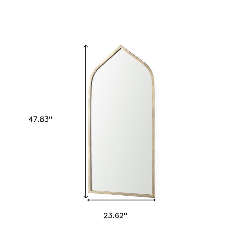 HomeRoots 48" Gold Metal Arch Framed Accent Mirror - 23.62 in. x 47.83 in. x 1.18 in.