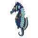 preview thumbnail 2 of 1, Allen Designs Salty Seahorse Blue Pendulum Wall Clock - 13 X 8.5 X 1.5 inches
