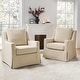preview thumbnail 25 of 43, Stan Farmhouse Slipcover Rocking Swivel Chair Set of 2 by HULALA HOME Linen