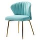 preview thumbnail 31 of 105, Luna Modern Glam Upholstered Tufted Back Side Accent Dining Chair with Small Base by HULALA HOME