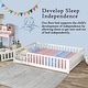 preview thumbnail 28 of 78, Twin/Full/Queen Size Floor Bed with Safety Guardrails, Toddler Floor Bed for Girls and Boys