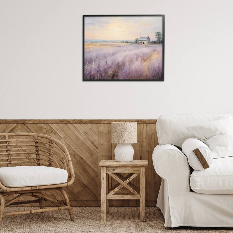 Stupell Lavender Farm Fields Framed Giclee Art Design By Arlington Prints