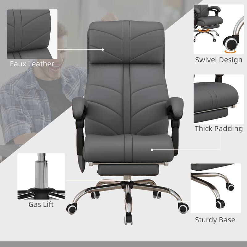 Massage Office Chair Desk Chair with 4 Vibration